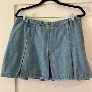 We The Free Light Blue Denim Skirt